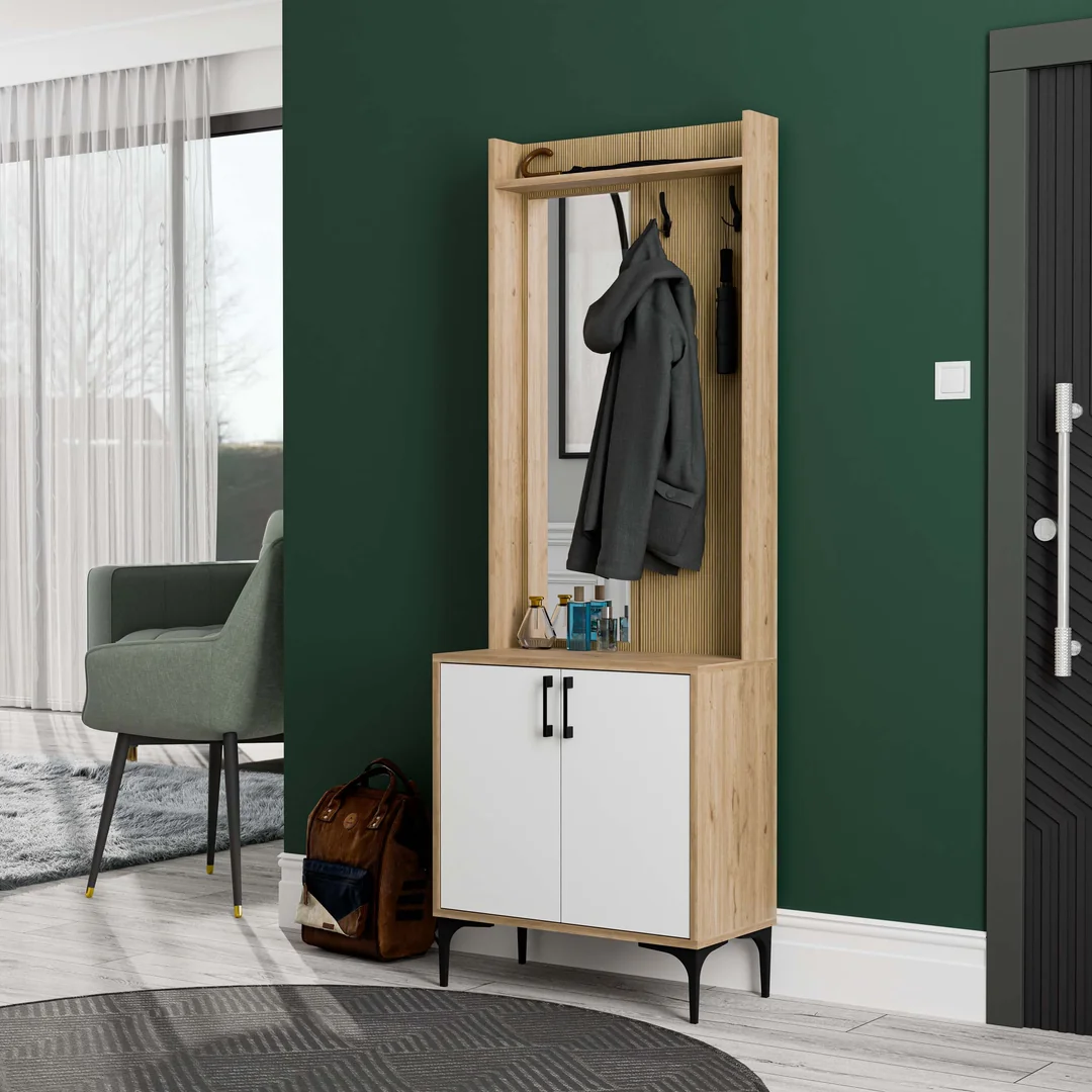 Έπιπλο Εισόδου Royal 5022,με Αριστερό Καθρέφτη 70x35x196 εκ.,All4home